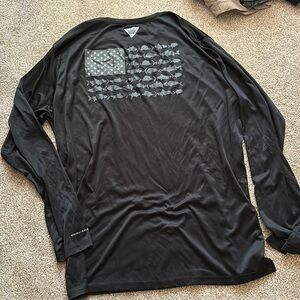 Columbia PFG Black Omnishade Longsleeve Tshirt